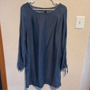 Kut from the Kloth- 100% Lyocell Chambray Long Sleeve w/ Pockets Dress, Size 12